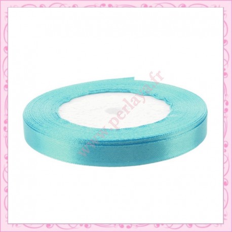 20 mètres de ruban satin 10mm bleu