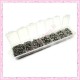Boite de 1500 anneaux en métal noirs 3mm - 4mm - 5mm - 6mm - 7mm - 8mm 
