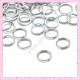  400 anneaux doubles argentés 8mm