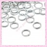  400 anneaux doubles argentés 8mm