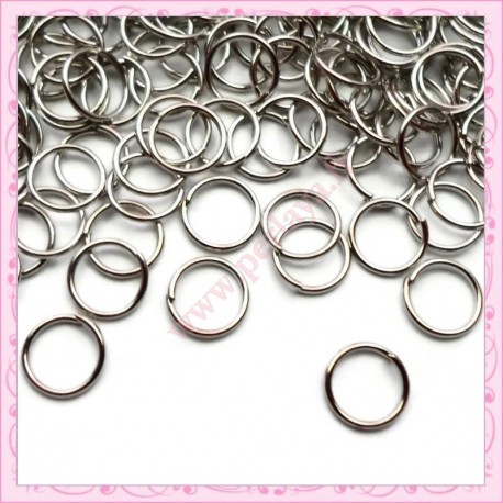 Lot de 500 anneaux argentés foncé 7mm