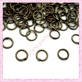 500 anneaux bronze 6mm en métal