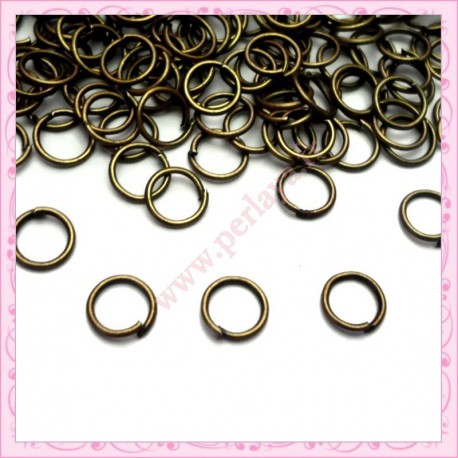 500 anneaux bronze 6mm en métal