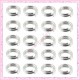 Lot de 500 anneaux doubles argentés 4mm