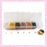 Boite de 1200 anneaux en métal 5mm - argenté - doré - bronze - mat - doré rose - noir