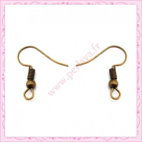 50 crochets bronze pour boucle d'oreille