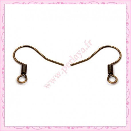 500 crochets pour boucle d'oreille bronze