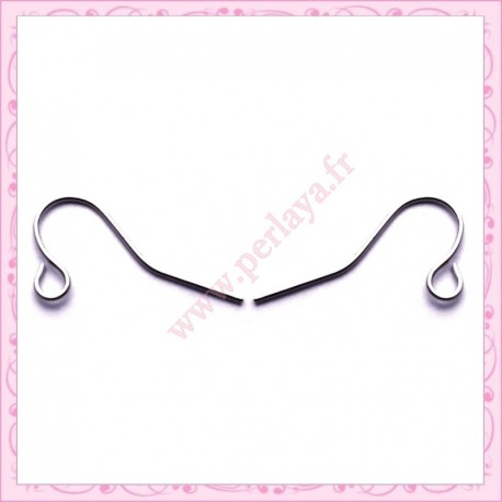 Lot de 500 crochets pour boucle d'oreille argentés foncé