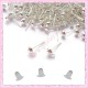 200 clous pour boucle d'oreilles + 200 bouchons