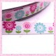 4 mètres de ruban 9mm motif fleur