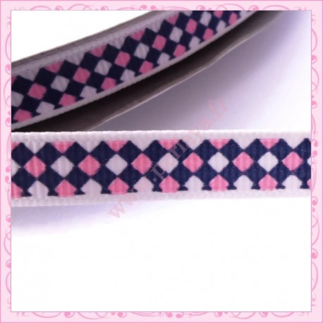 4 mètres de ruban 9mm motif losange