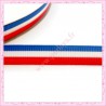 4 mètres de ruban 9mm thème drapeau France bleu blanc rouge