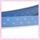 4 mètres de ruban bleu 9mm motif coeur