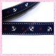 4 mètres de ruban bleu nuit 9mm motif ancre