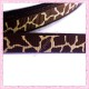 4 mètres de ruban marron 9mm motif tacheté