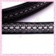 4 mètres de ruban noir 9mm motif dentelle