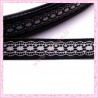 4 mètres de ruban noir 9mm motif dentelle