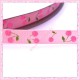 4 mètres de ruban rose 9mm motif cerise