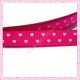 4 mètres de ruban rose 9mm motif coeur