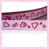 4 mètres de ruban rose 9mm motif coeur