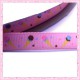 4 mètres de ruban rose 9mm motif glace