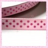 4 mètres de ruban rose 9mm motif pois rose