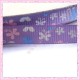 4 mètres de ruban violet 9mm thème papillon