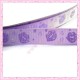 4 mètres de ruban violet 9mm motif bouche