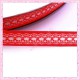 4 mètres de ruban rouge 9mm motif dentelle