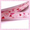 4 mètres de ruban rose et rouge 9mm motif coeur