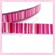 4 mètres de ruban rose 9mm motif rayure