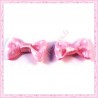10 appliques noeuds pois rose