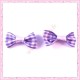 10 appliques noeuds vichy violette