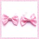 10 grandes appliques noeuds pois rose