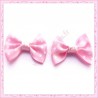 10 grandes appliques noeuds pois rose