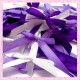mix de 50 noeuds satin violet, lilas et blanc