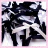 mélange de 50 noeuds satin noir et blanc