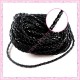 10 mètres de cordon en simili cuir noir tréssés 3mm