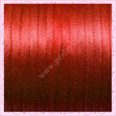 10 mètres de fil satiné queue de rat rouge