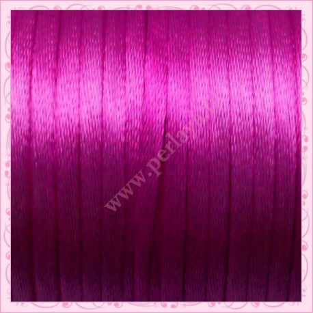 10 mètres de fil satiné queue de rat fushia
