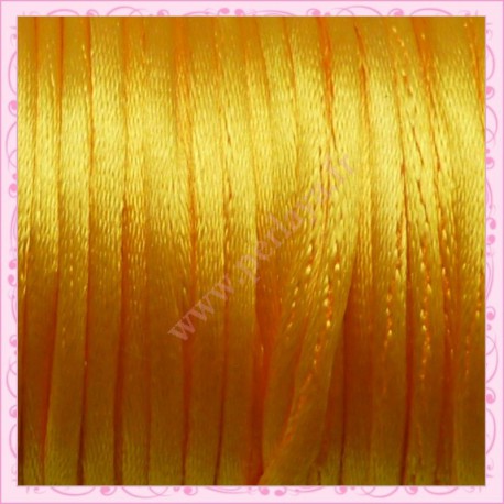 10 mètres de fil satiné queue de rat orange