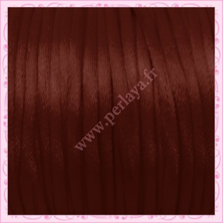 10 mètres de fil satiné queue de rat chocolat