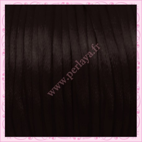 10 mètres de fil satiné queue de rat noir