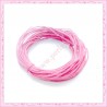 25 mètres de fil coton ciré rose 1mm