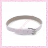 3 bracelets simili cuir blanc 22cm