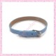 3 bracelets simili cuir bleu 22cm
