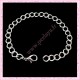 Lot de 24 bracelets à chaîne striées en métal argentés