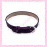 3 bracelets simili cuir violet 22cm