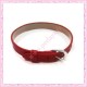 3 bracelets simili cuir rouge 22cm