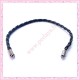 3 bracelets simili cuir tressés noir 22cm
